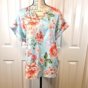 Light Blue Floral Blouse